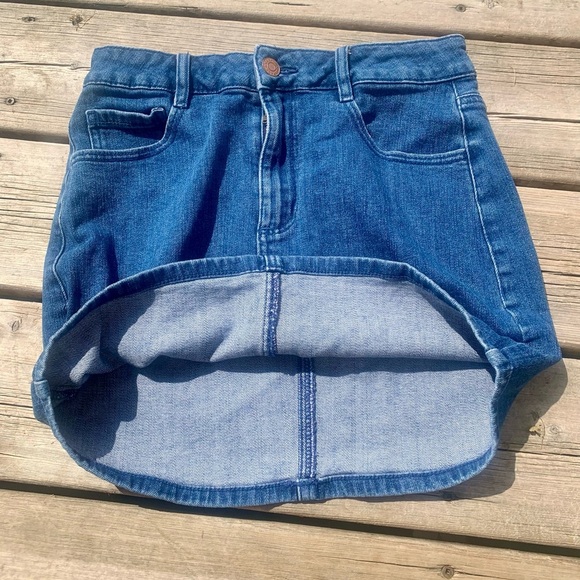 💛 Garage Blue Denim Mini Skirt - Size S - Picture 2 of 6